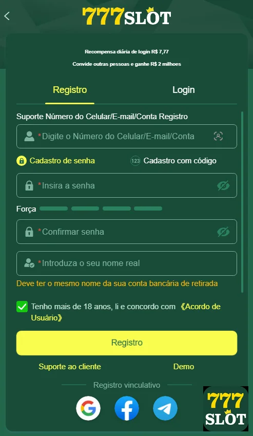 Jogador no 777slot desfrutando de jogos ao vivo